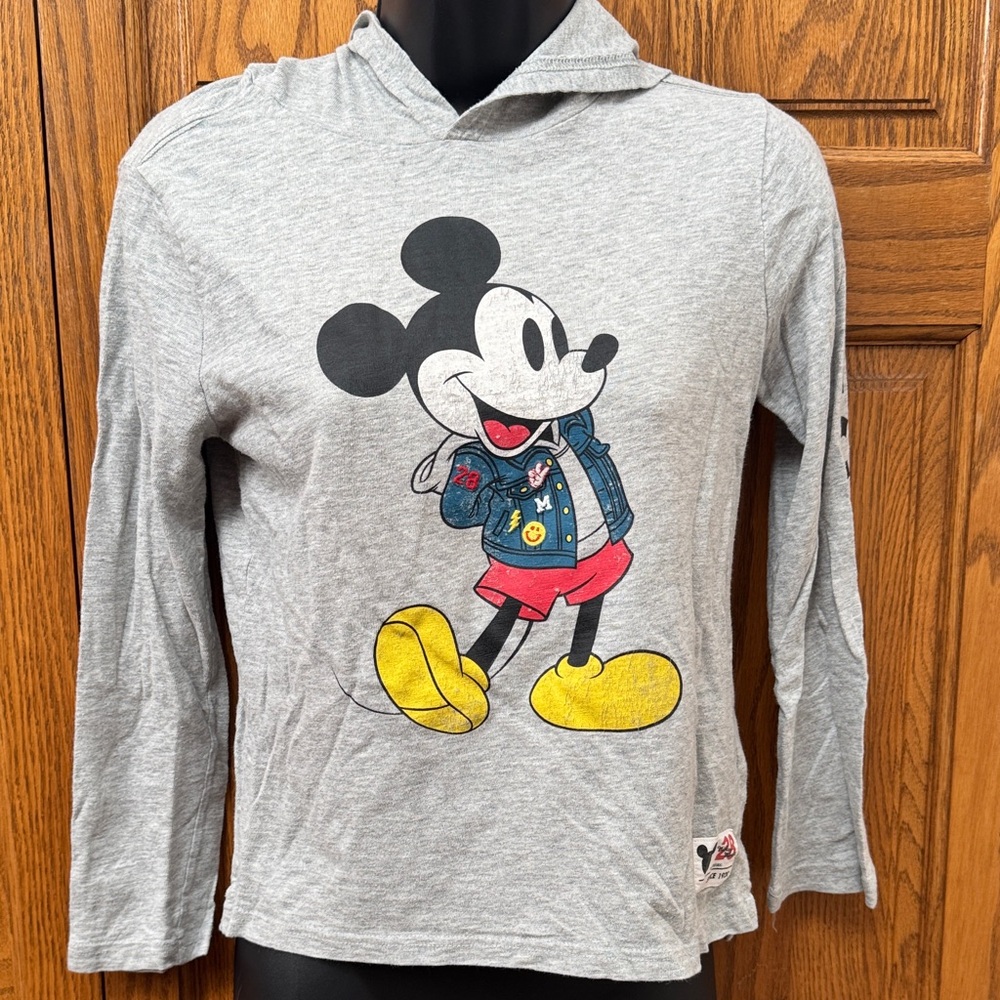 GAP Gray Hoodie with Mickey Mouse Design